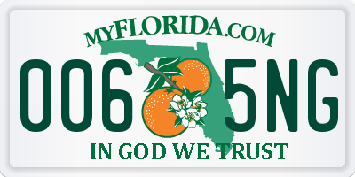 FL license plate 0065NG