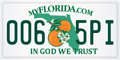 FL license plate 0065PI
