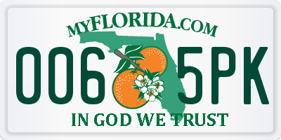 FL license plate 0065PK