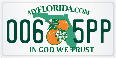 FL license plate 0065PP