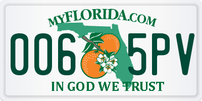 FL license plate 0065PV