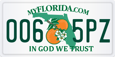FL license plate 0065PZ