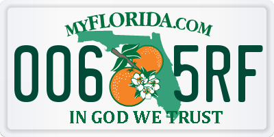 FL license plate 0065RF