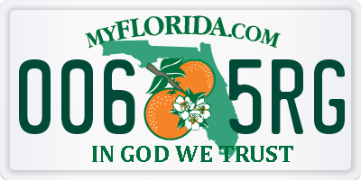 FL license plate 0065RG
