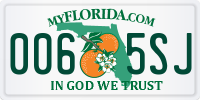 FL license plate 0065SJ