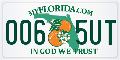 FL license plate 0065UT