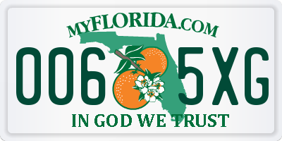 FL license plate 0065XG