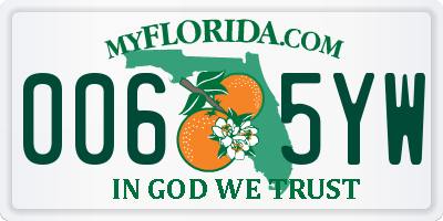 FL license plate 0065YW