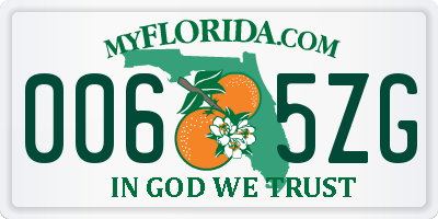 FL license plate 0065ZG
