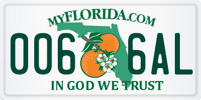 FL license plate 0066AL