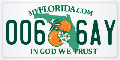 FL license plate 0066AY