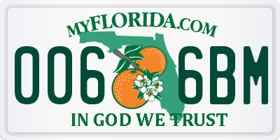 FL license plate 0066BM