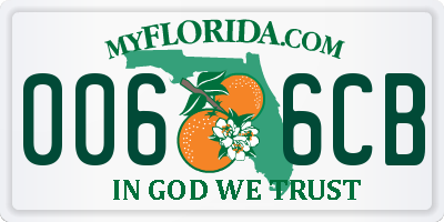 FL license plate 0066CB