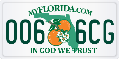 FL license plate 0066CG