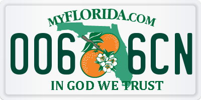 FL license plate 0066CN