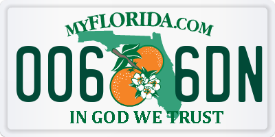 FL license plate 0066DN