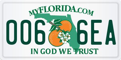 FL license plate 0066EA