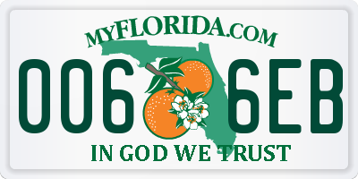 FL license plate 0066EB