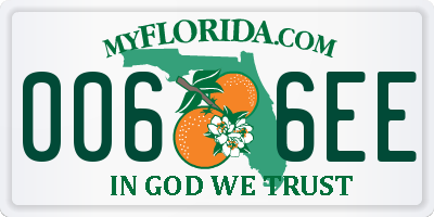 FL license plate 0066EE