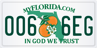 FL license plate 0066EG