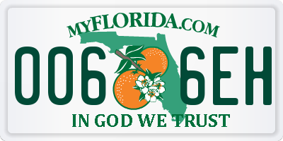 FL license plate 0066EH