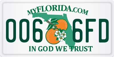 FL license plate 0066FD