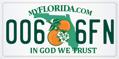 FL license plate 0066FN