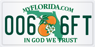 FL license plate 0066FT