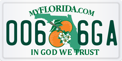 FL license plate 0066GA