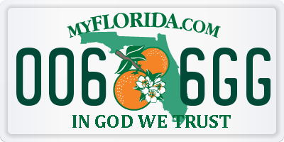 FL license plate 0066GG