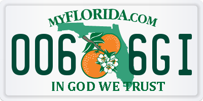 FL license plate 0066GI