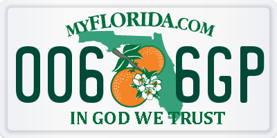 FL license plate 0066GP