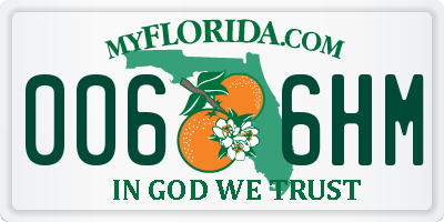 FL license plate 0066HM