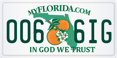 FL license plate 0066IG