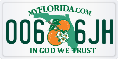 FL license plate 0066JH