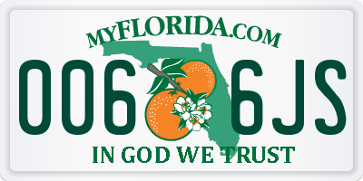FL license plate 0066JS