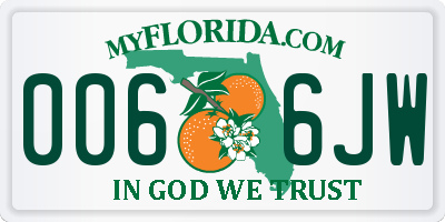 FL license plate 0066JW