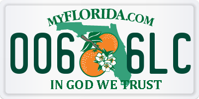 FL license plate 0066LC