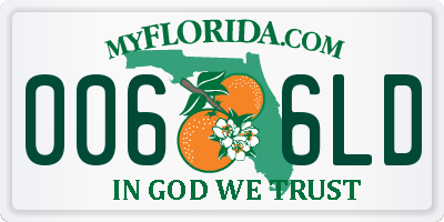 FL license plate 0066LD