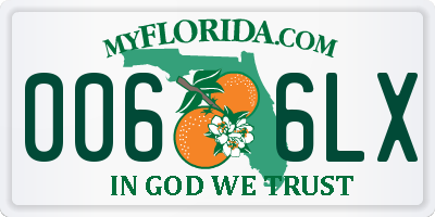 FL license plate 0066LX