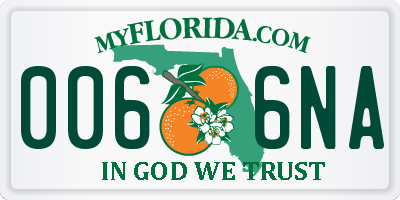FL license plate 0066NA
