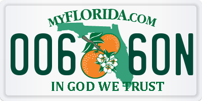 FL license plate 0066ON