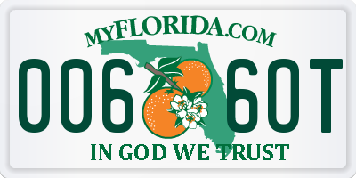 FL license plate 0066OT