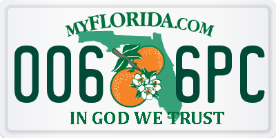 FL license plate 0066PC