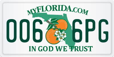 FL license plate 0066PG