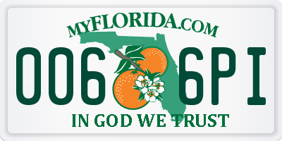 FL license plate 0066PI