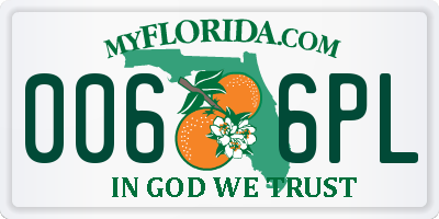 FL license plate 0066PL