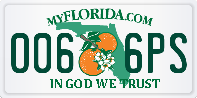 FL license plate 0066PS