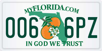 FL license plate 0066PZ