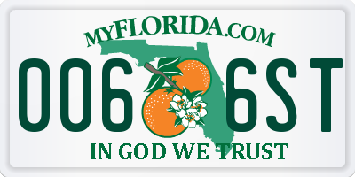 FL license plate 0066ST